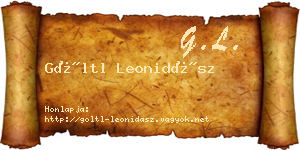 Göltl Leonidász névjegykártya
